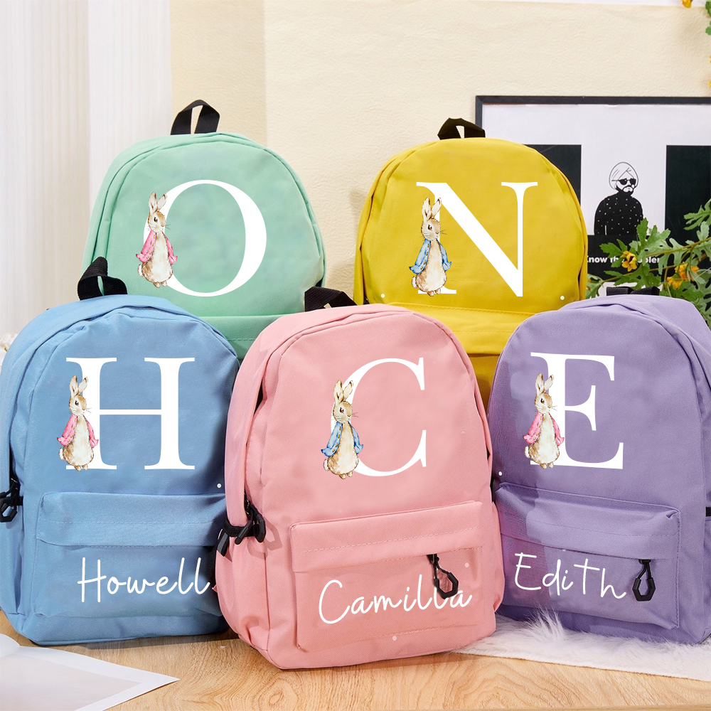 Personalized Color Easter Bunny Backpack