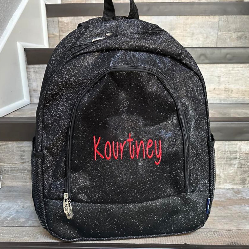 Personalized Embroidery Kid Glitter Backpack