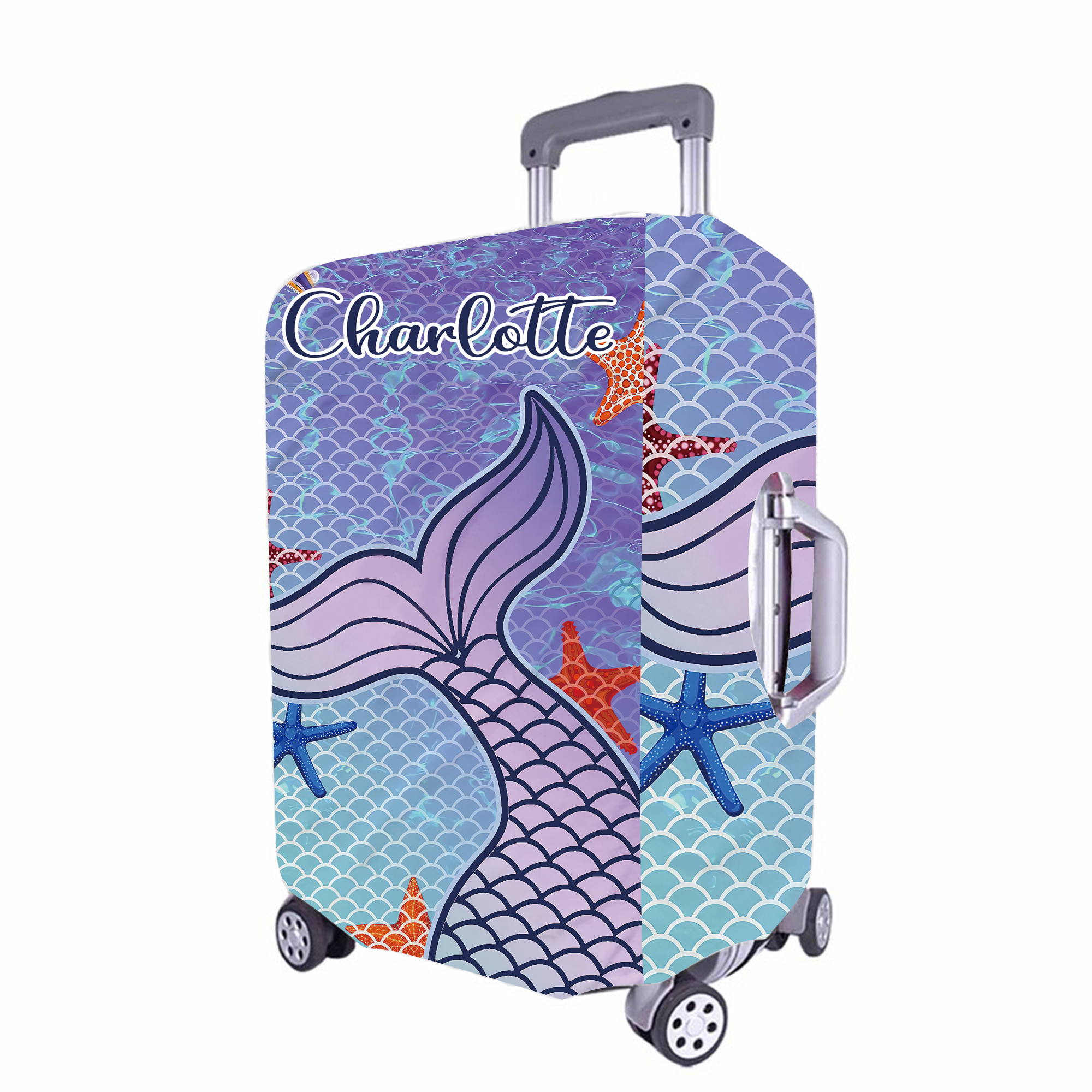Personalized Mermaid High-elastic Suitcase Protector Luggage Cover