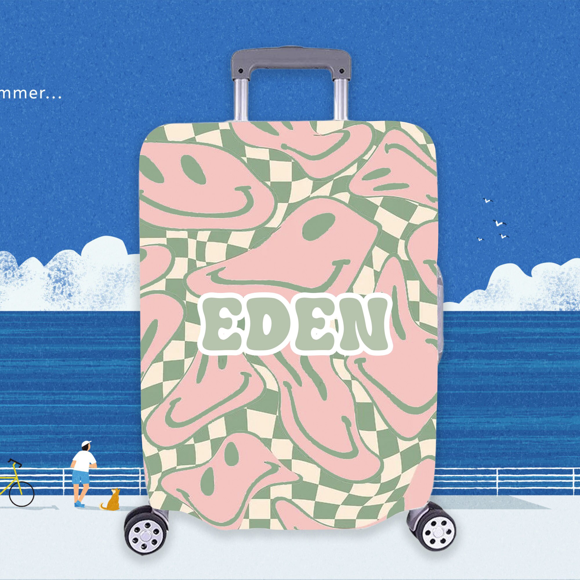 Personalized Funny Original High-elastic Suitcase Protector Luggage Cover