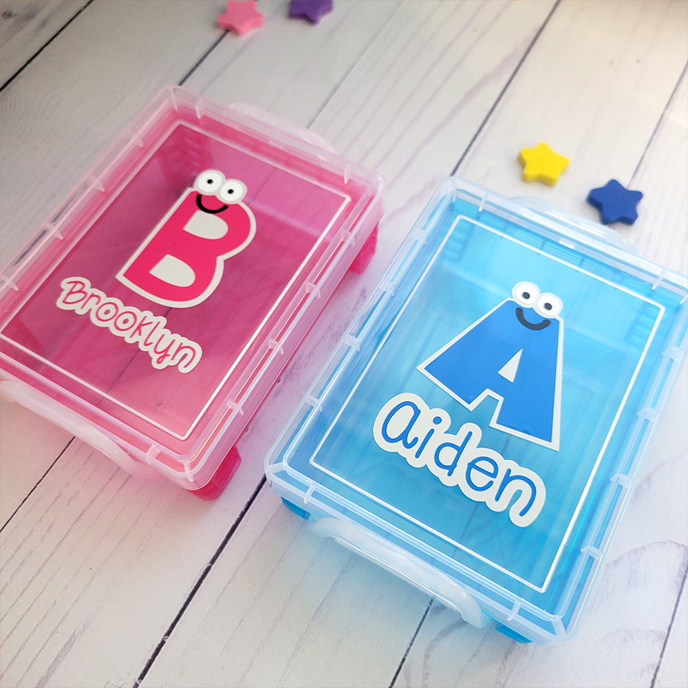 Personalized Original Lovely Monogram Crayon Box