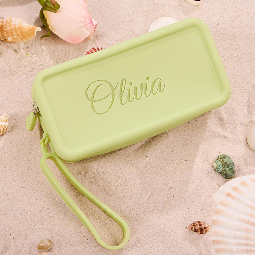Personalized Silicone Waterproof Beach Makeup Bag 