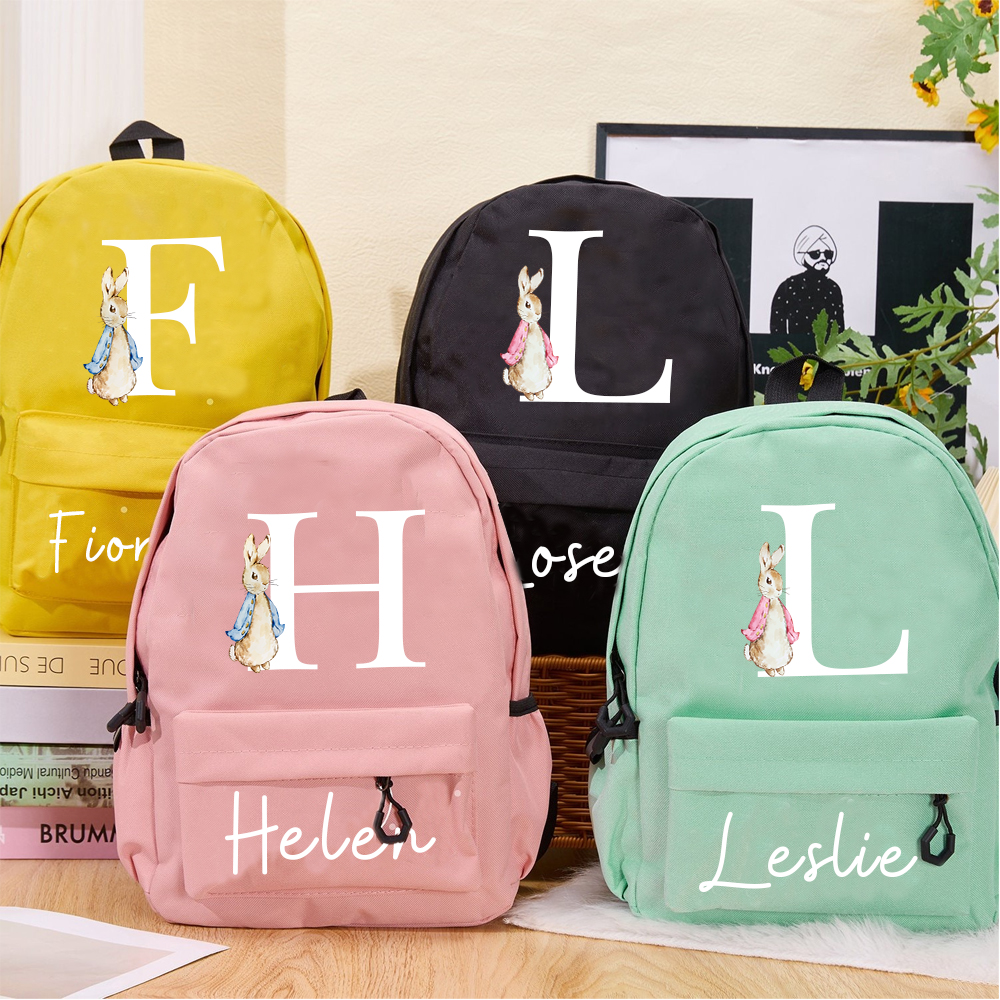 Personalized Color Easter Bunny Backpack