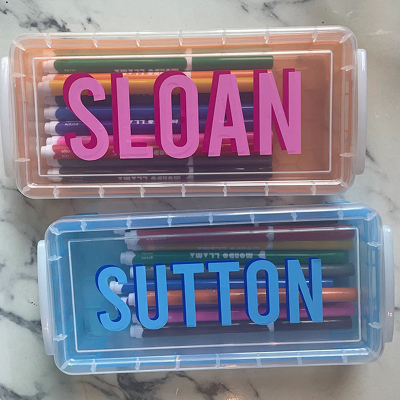 Personalized Kids Crayon Pencil Case (Colored Pencils Included) 