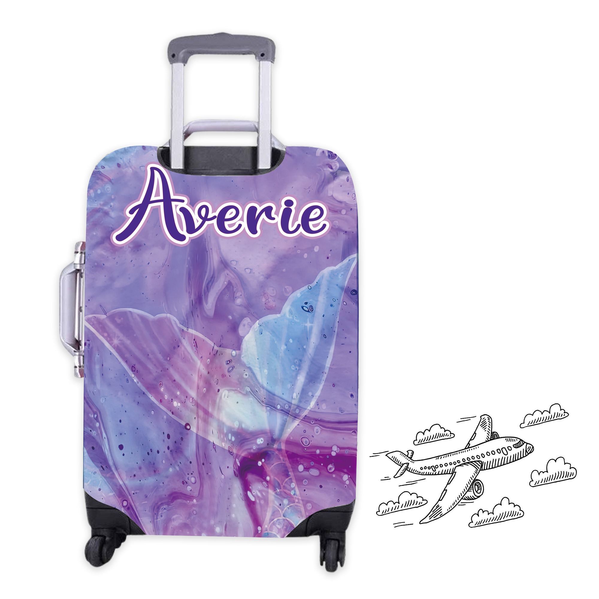Personalized Mermaid High-elastic Suitcase Protector Luggage Cover