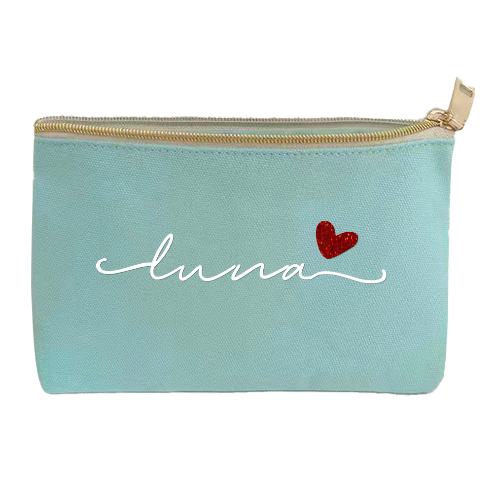 Personalized Multicolor Canvas Portable Makeup Bags