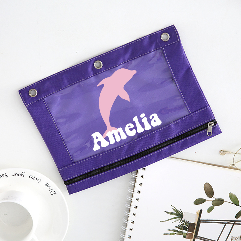 Personalized Original Canvas Zipper Kid Pencil Case