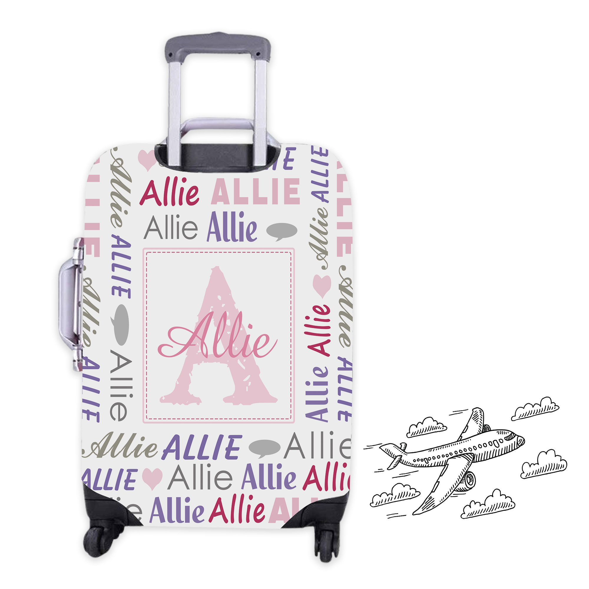 Personalized Monogram High-elastic Suitcase Protector Luggage Cover