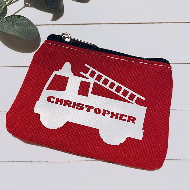 Personalized Name Kids Cute Zip Money Purse