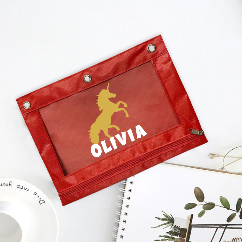 Personalized Original Canvas Zipper Kid Pencil Case