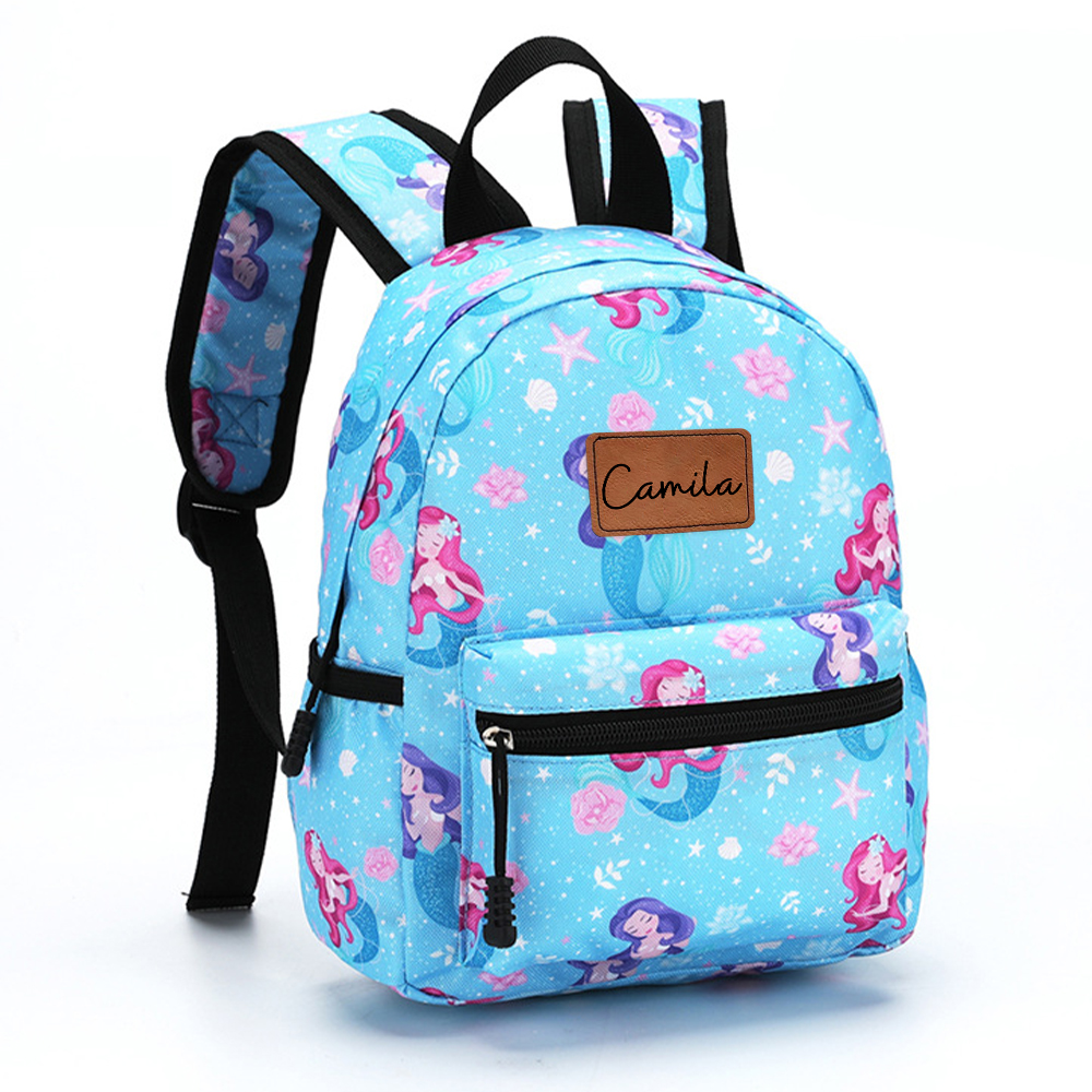 Personalized Original Leather Patch Back to School Backpack