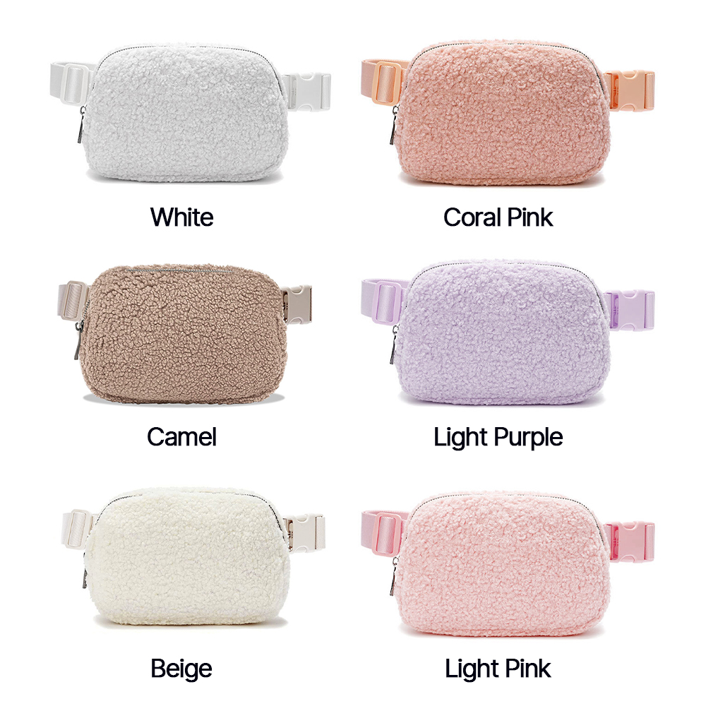 Personalized Chenille Patch Sherpa Crossbody Bag