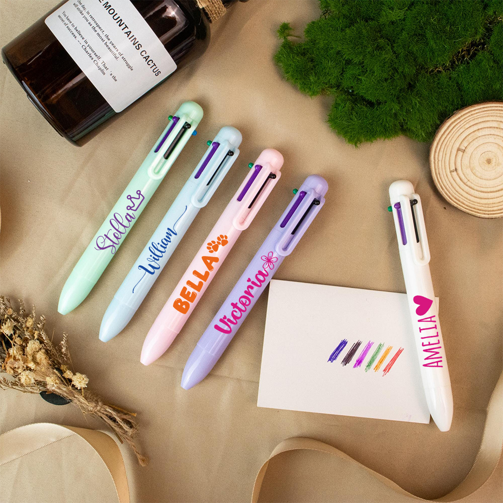 Personalized Multi Purpose 6 Colors Business Pens