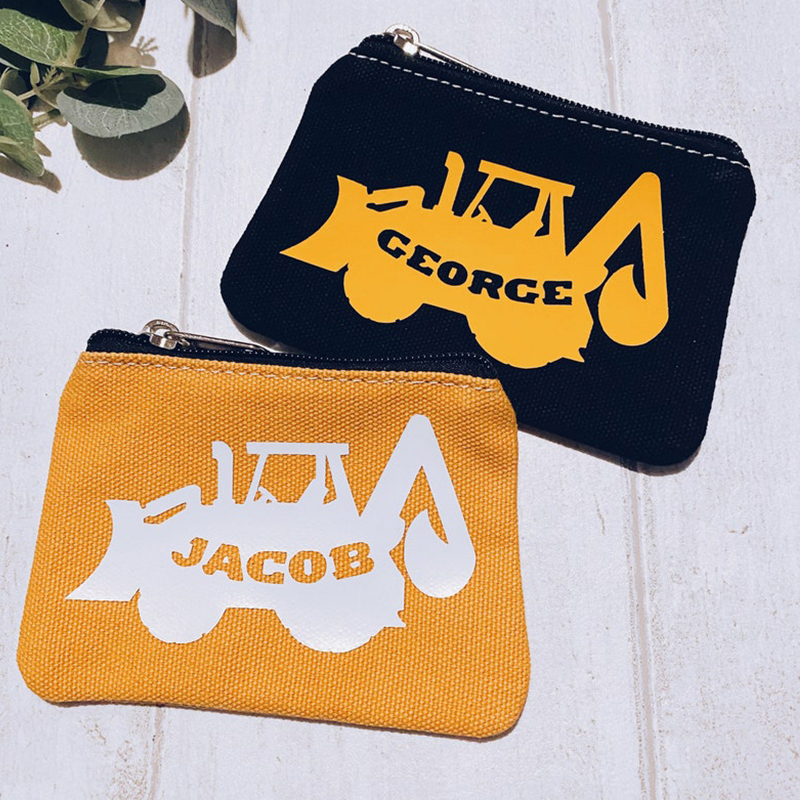 Personalized Name Kids Cute Zip Money Purse