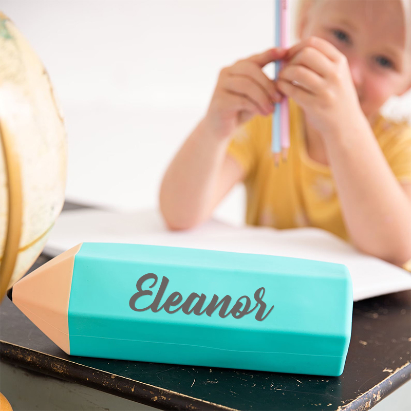 Personalized Kids Silicone Pencil Shaped Case