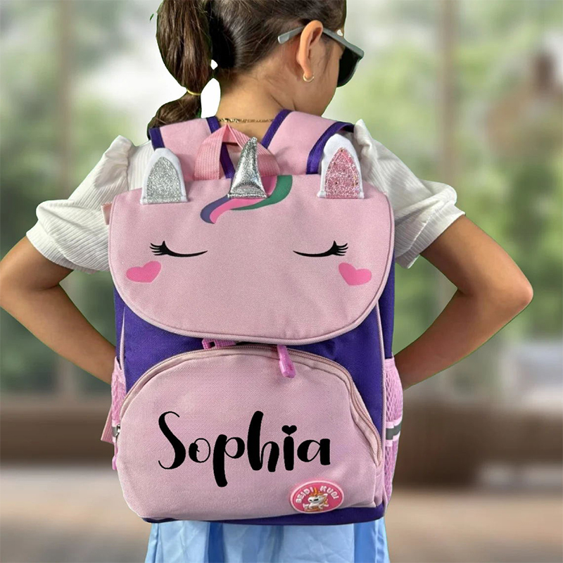 Personalized Cute Unicorn School Backpack