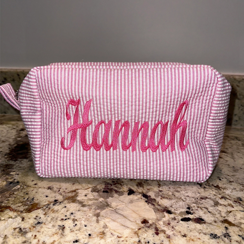 Personalized kids Seersucker Duffle Bag Set