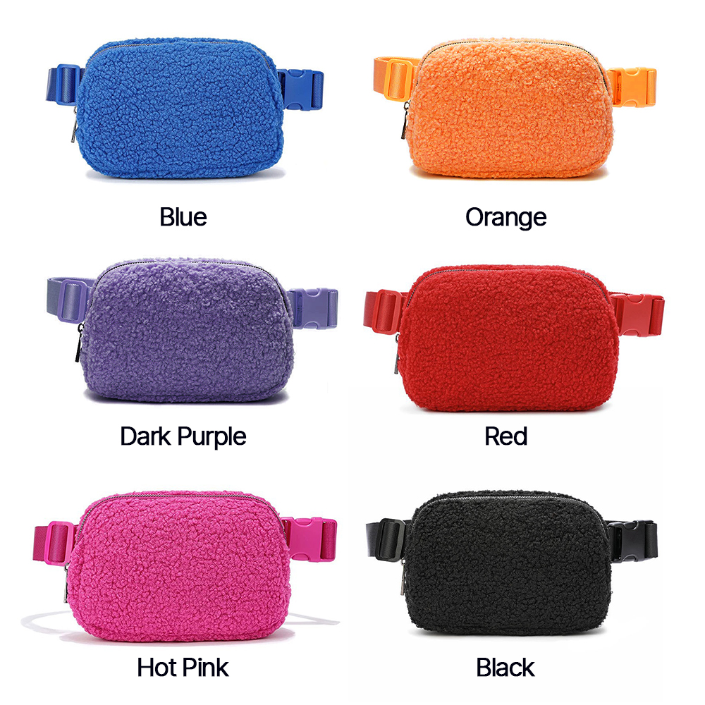 Personalized Chenille Patch Sherpa Crossbody Bag