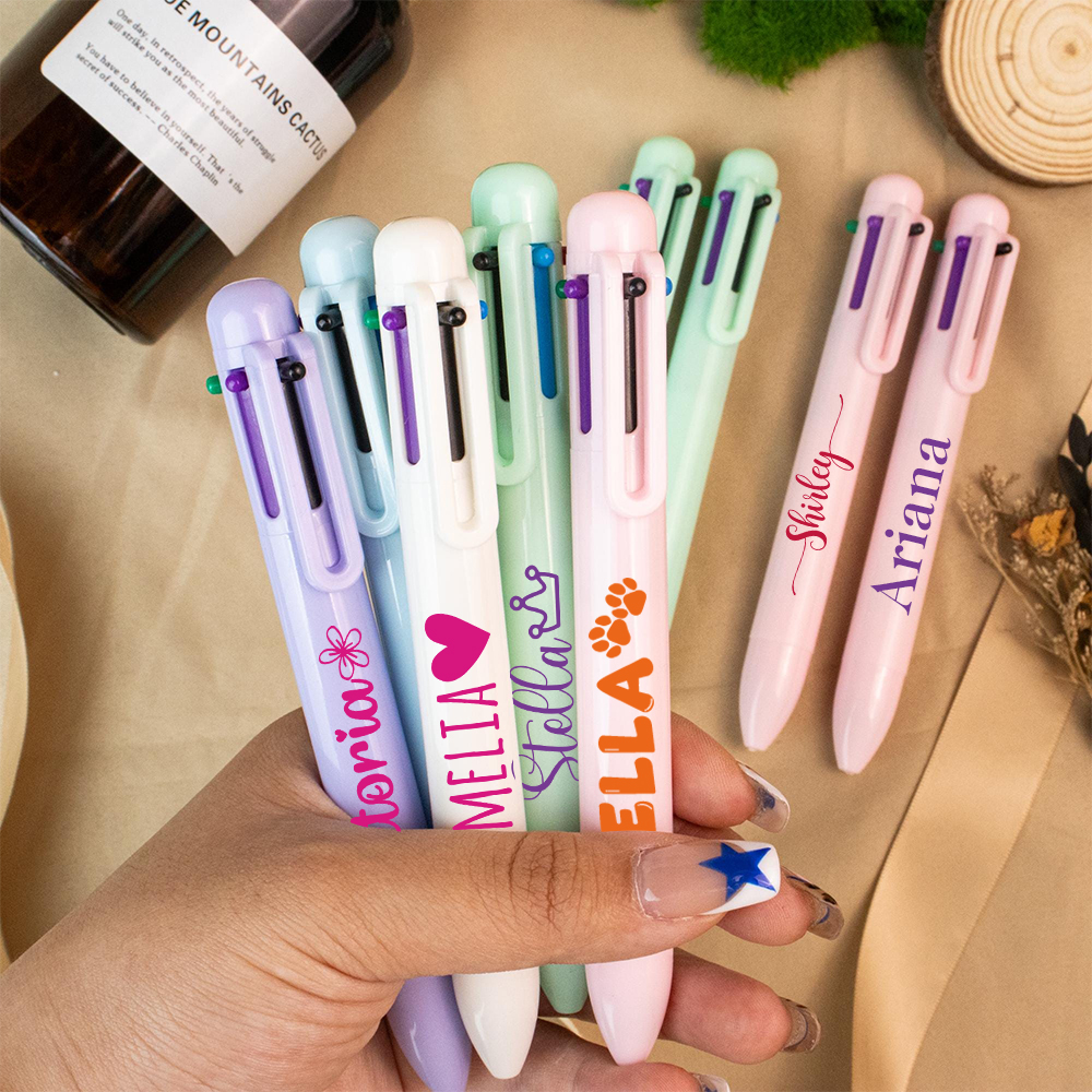 Personalized Multi Purpose 6 Colors Business Pens
