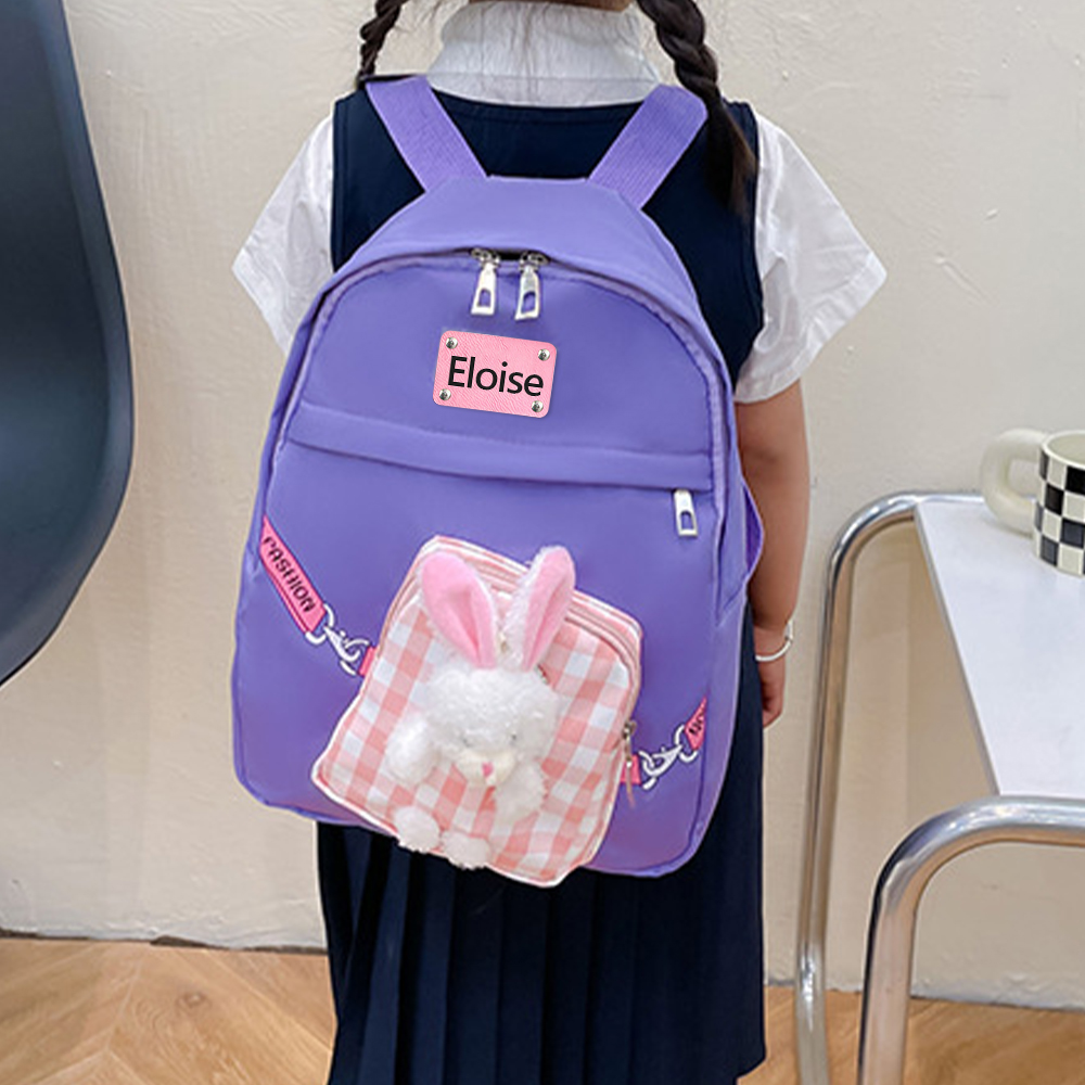 Personalized Kids Lovely Bunny School Backpack