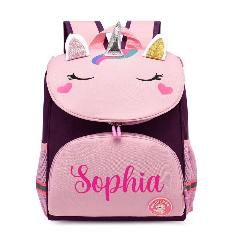 Personalized Cute Unicorn School Backpack