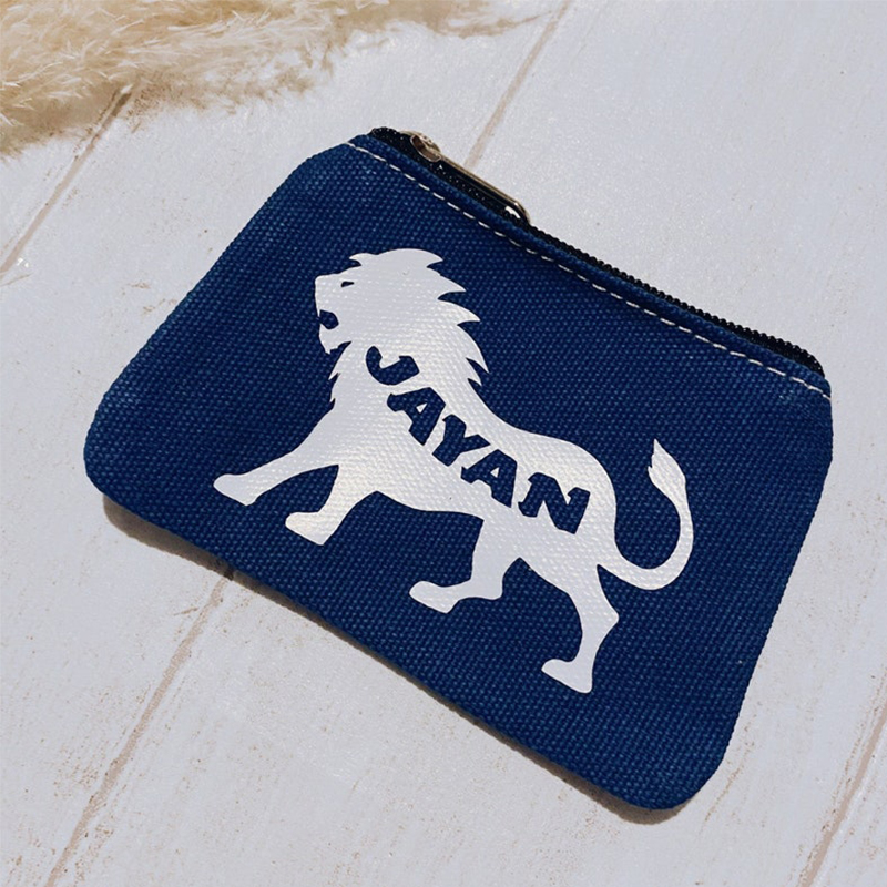 Personalized Name Kids Cute Zip Money Purse