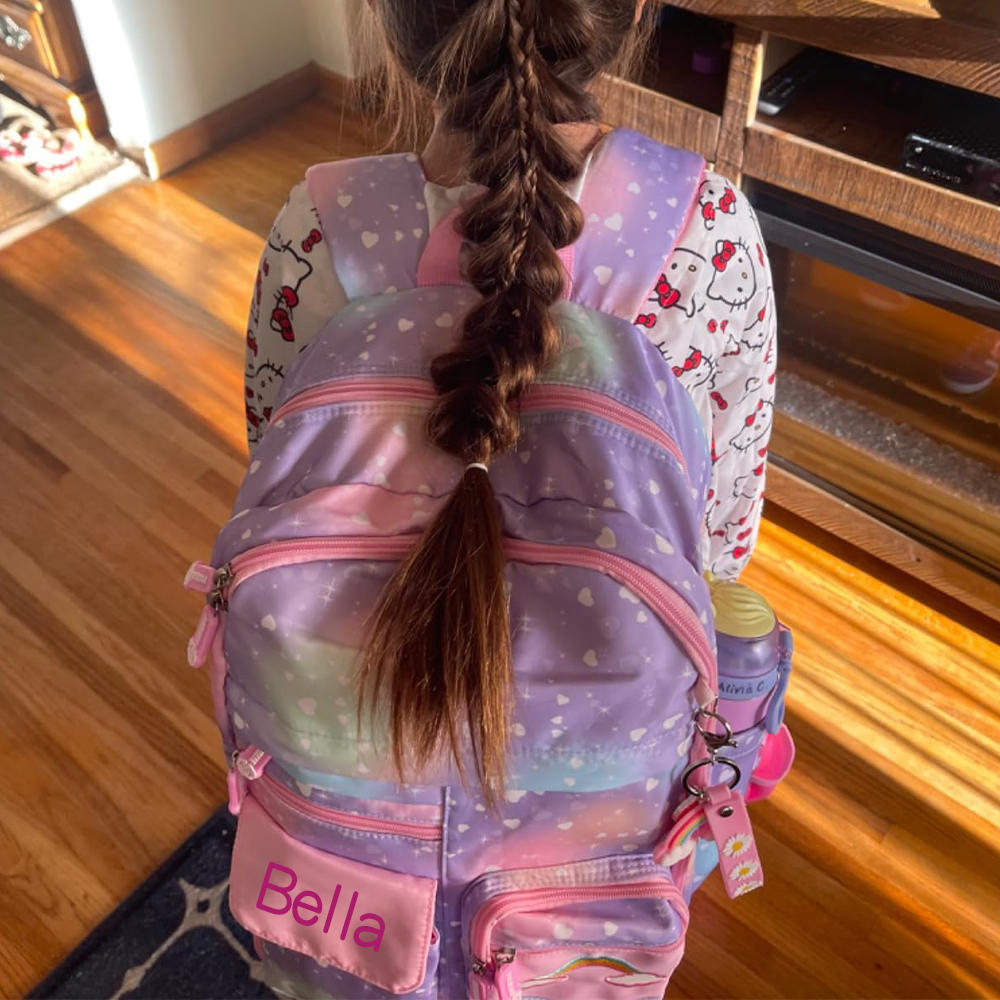 Personalized Rainbow Large Capacity School Backpack