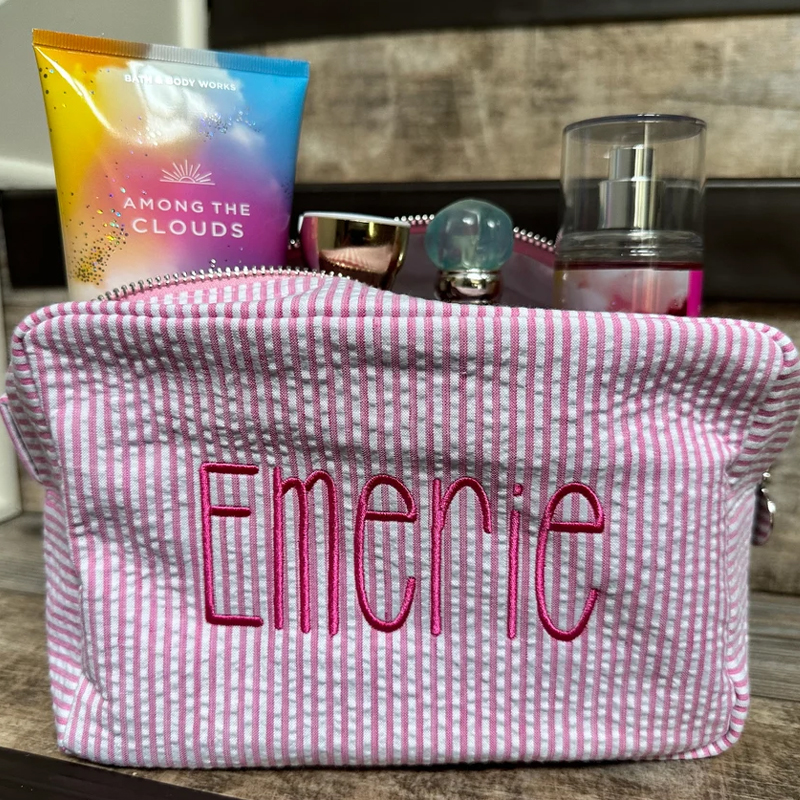 Personalized kids Seersucker Duffle Bag Set