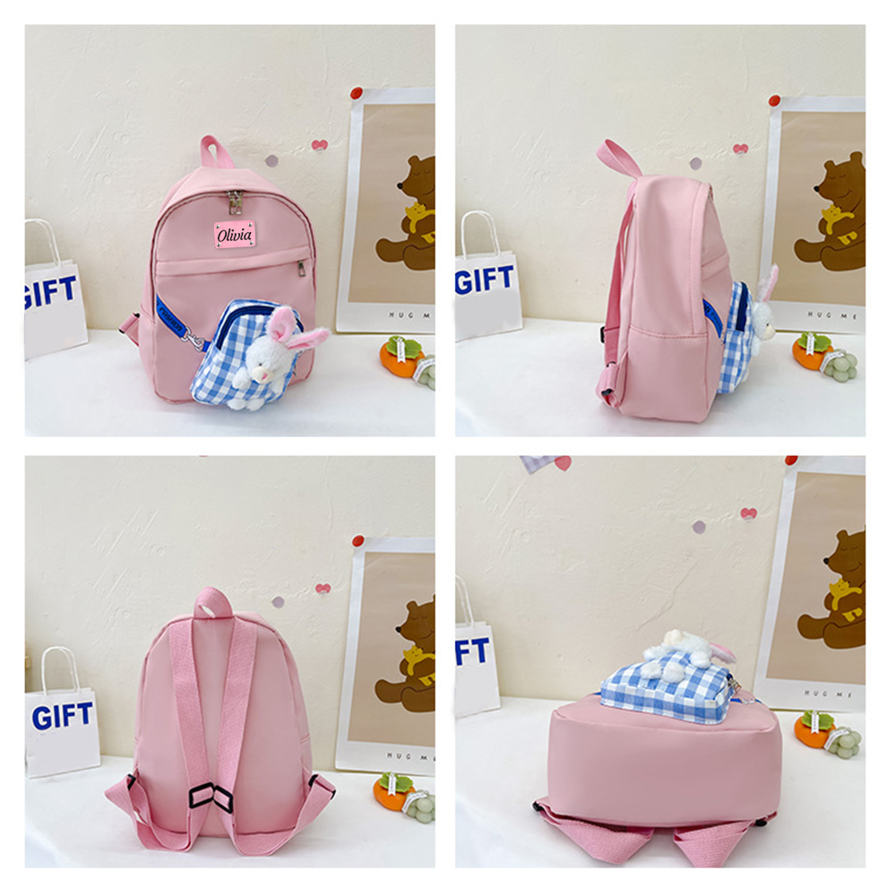 Personalized Kids Lovely Bunny School Backpack