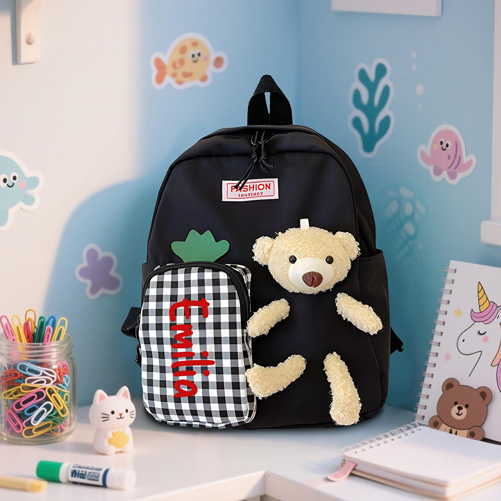 Personalized Kids Teddy Bear School Backpack