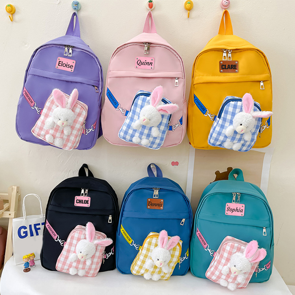 Personalized Kids Lovely Bunny School Backpack