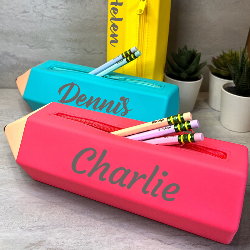 Personalized Kids Silicone Pencil Shaped Case