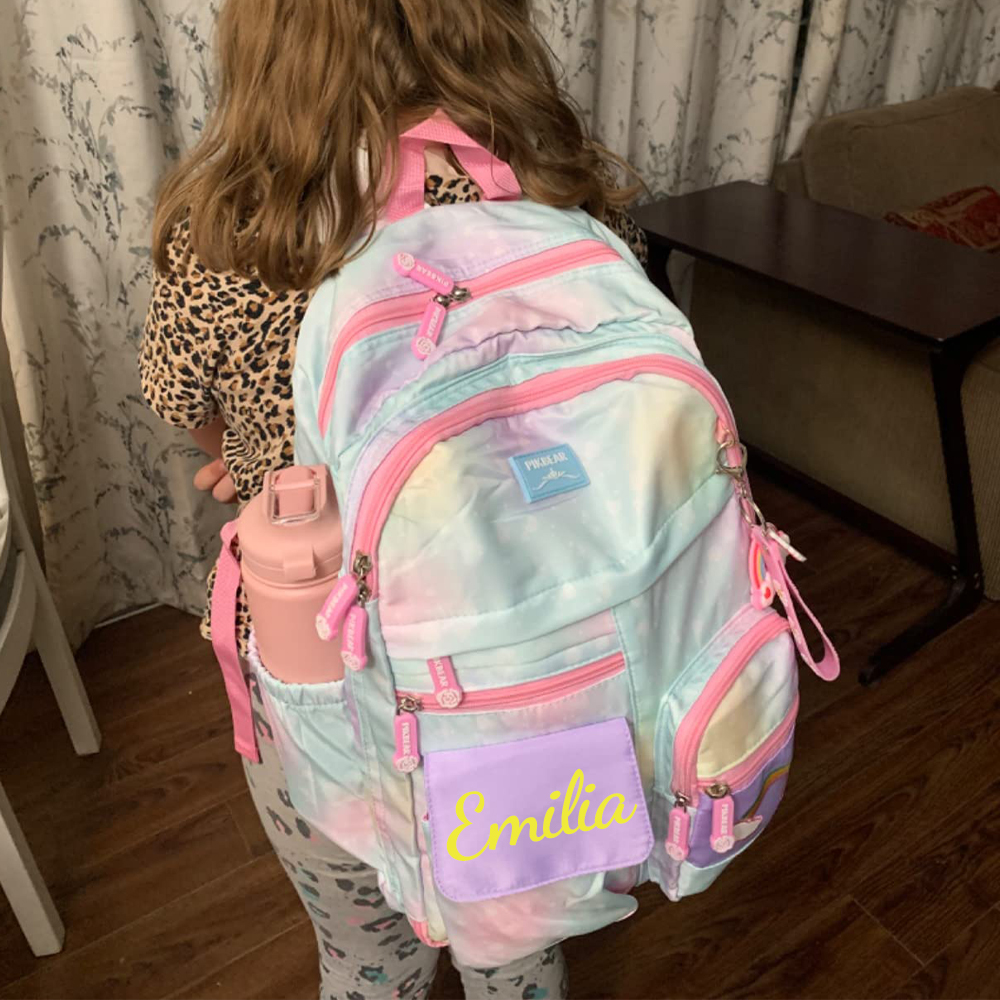 Personalized Rainbow Large Capacity School Backpack