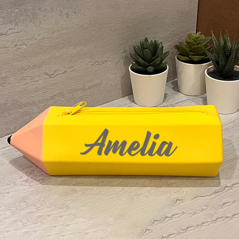 Personalized Kids Silicone Pencil Shaped Case
