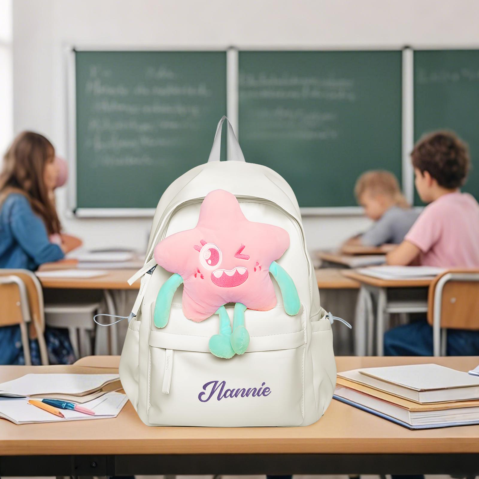 Personalized Embroidery Toddler Backpack with Star Smile