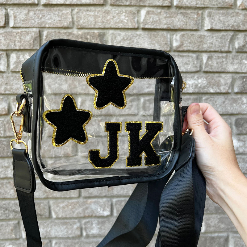Personalized PVC Kid Chenille Patch Crossbody Bag