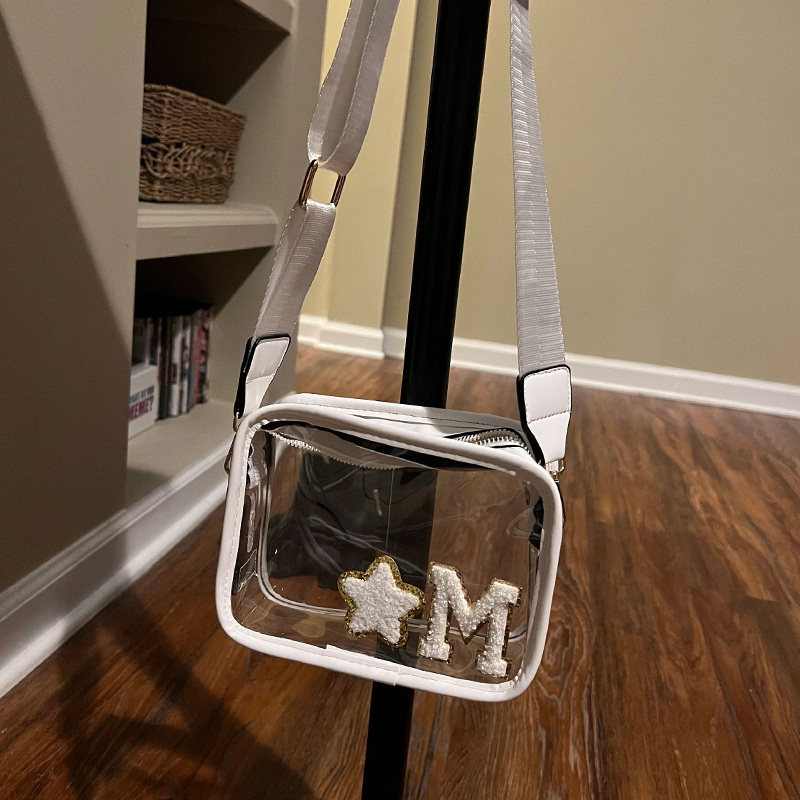 Personalized PVC Kid Chenille Patch Crossbody Bag