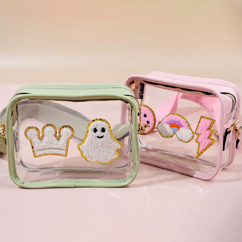 Personalized PVC Kid Chenille Patch Crossbody Bag