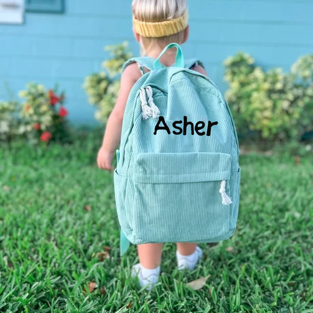 Personalized Hand Embroidered  Kids School Backpack
