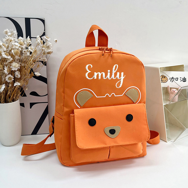 Personalized Embroidery Kid Color Bear Backpack
