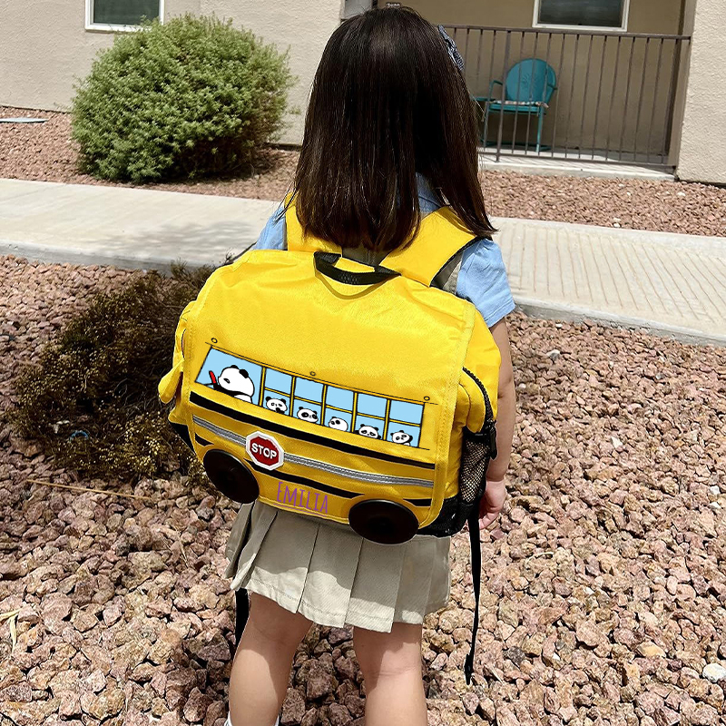 Personalized 3D School Bus Backpack