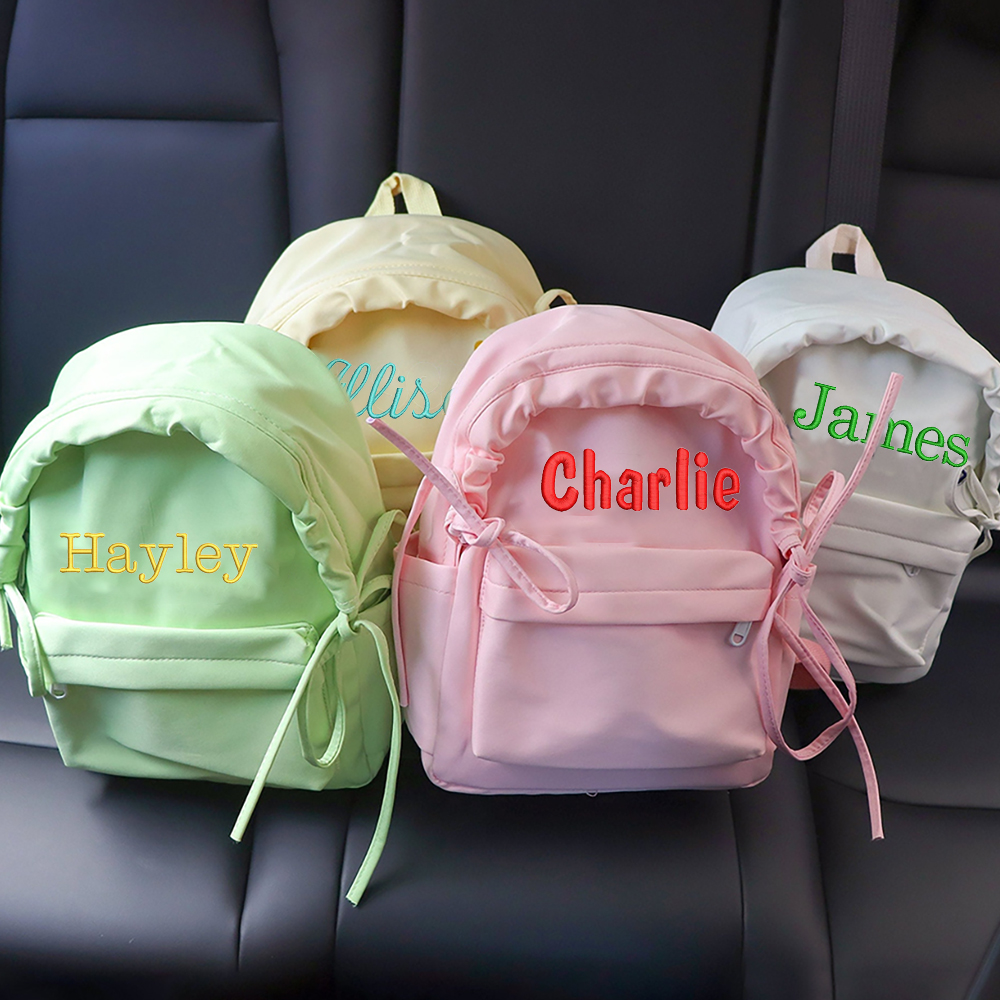 Personalized Embroidery Kids Color School Backpack