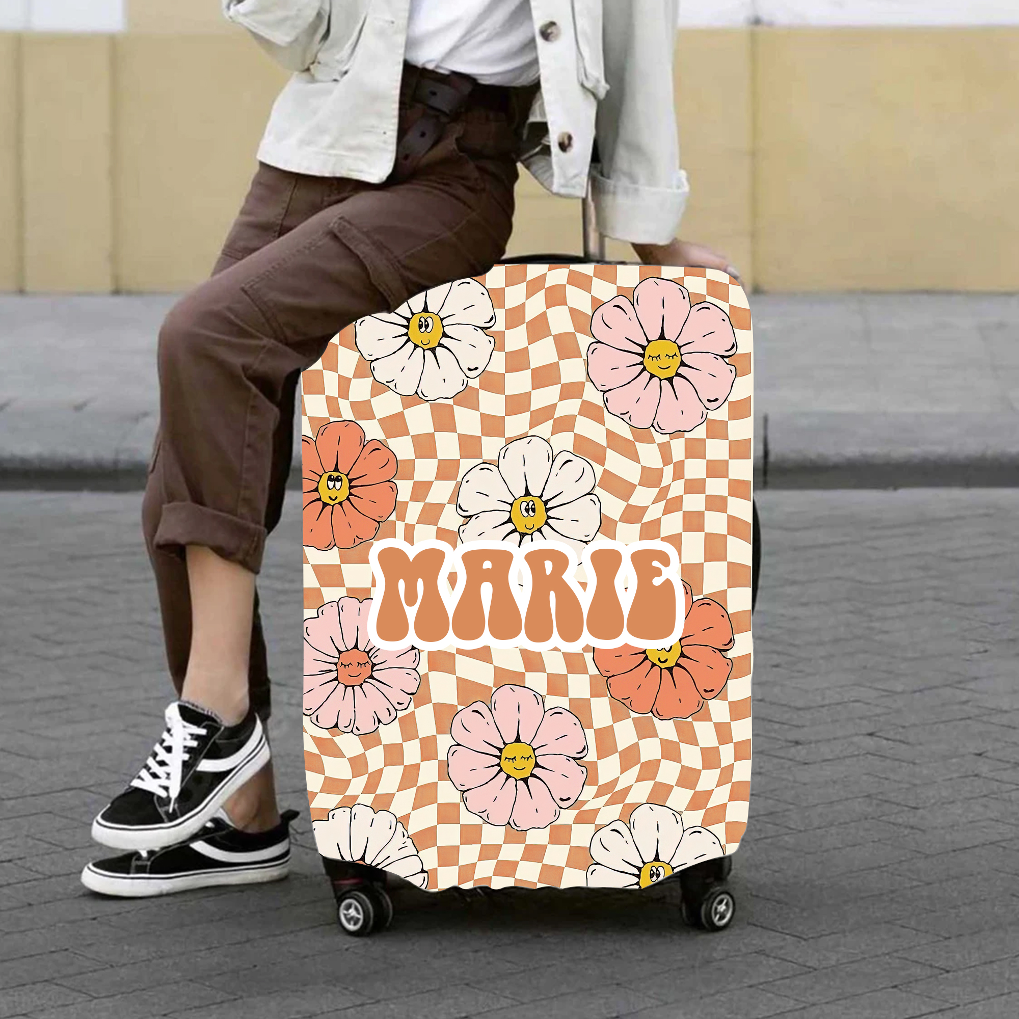 Personalized Funny Original High-elastic Suitcase Protector Luggage Cover