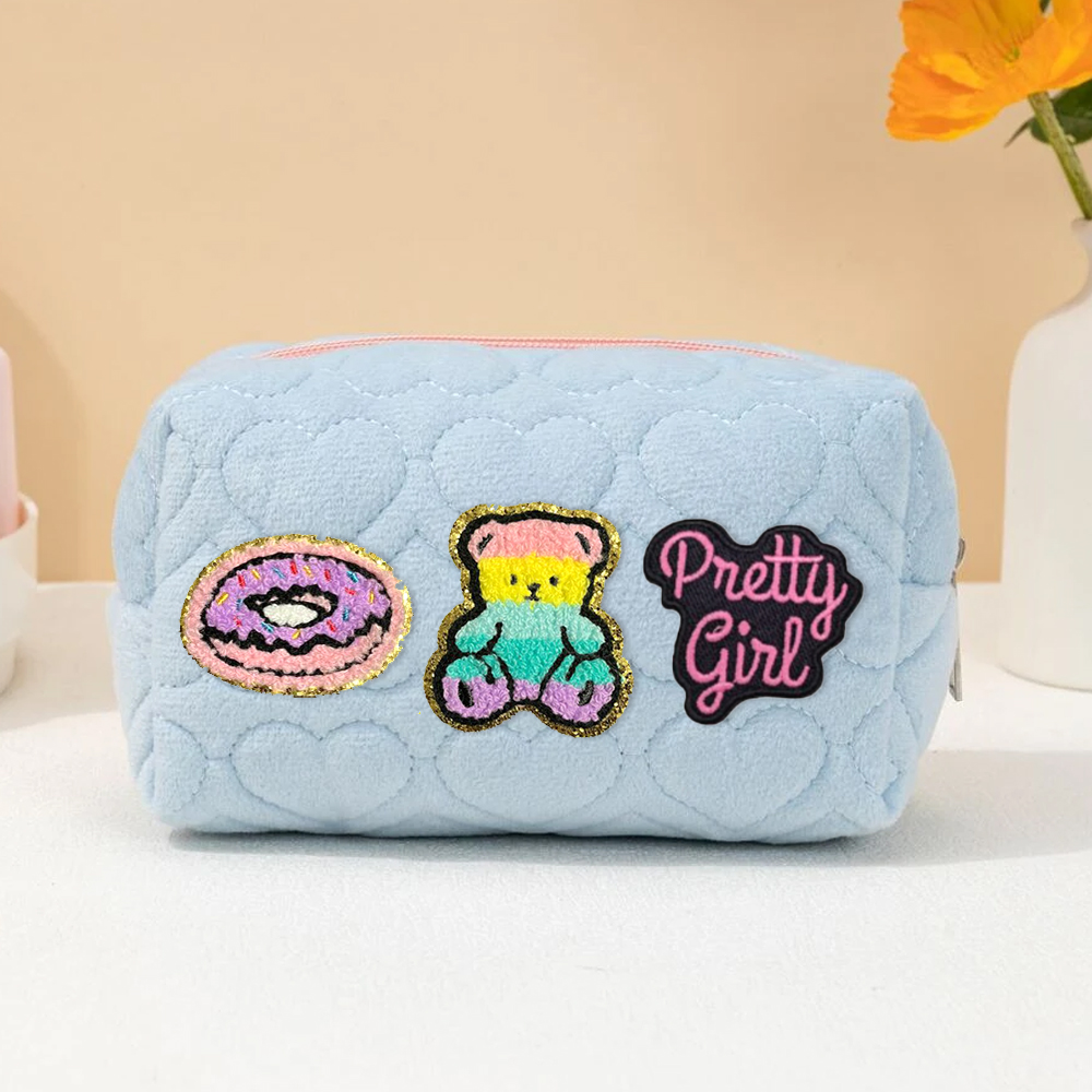 Personalized Chenille Letter Fluffy Storage Bag