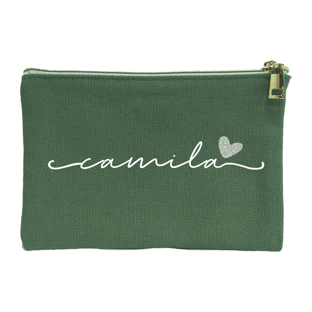 Personalized Multicolor Canvas Portable Makeup Bags