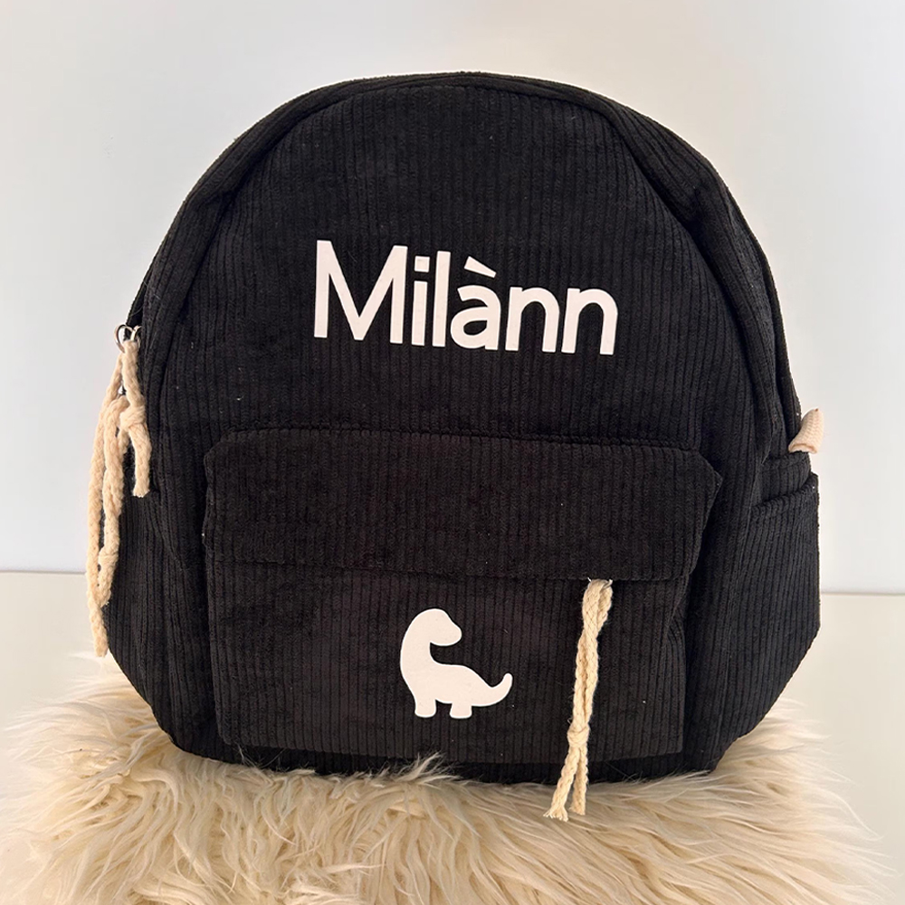 Personalized Kids Cute Corduroy School Backpack