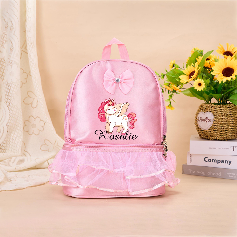Personalized Kids Cute Ballet Dancer Backpack
