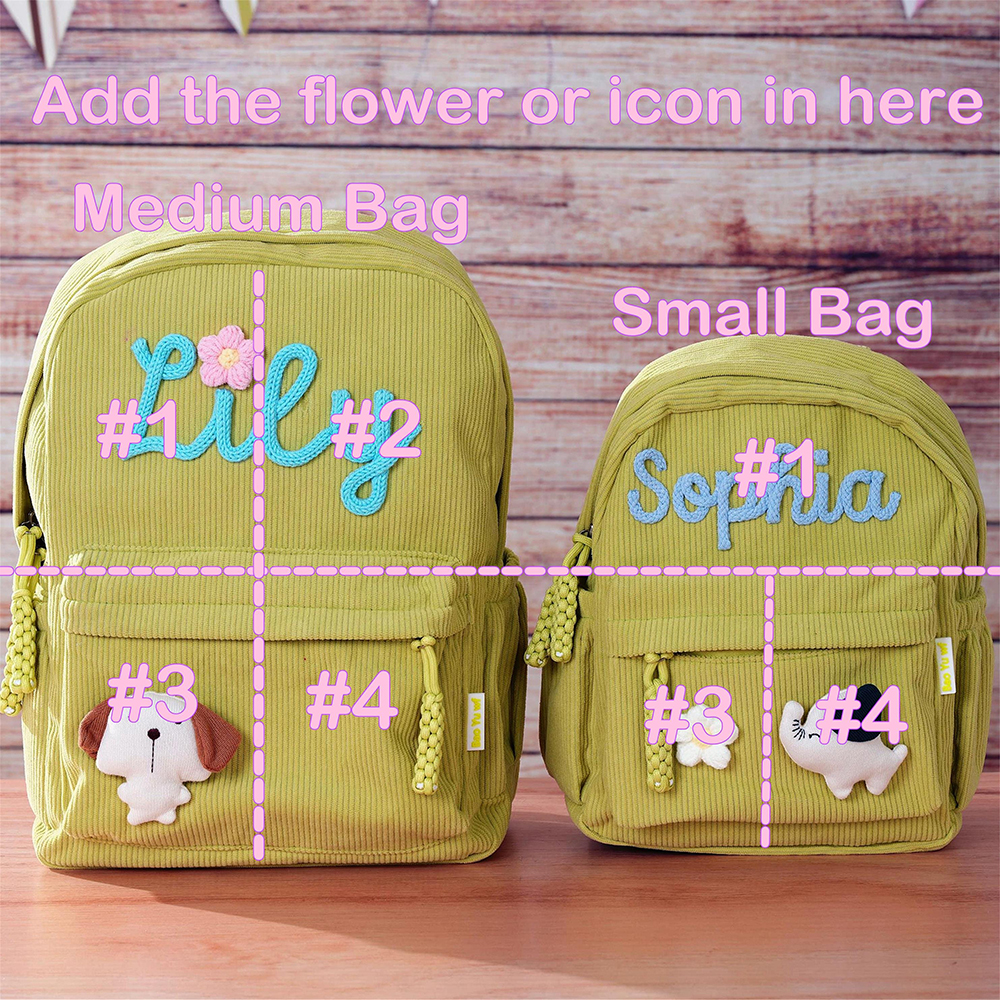 Personalized Hand Embroidery Lovely School Backpack