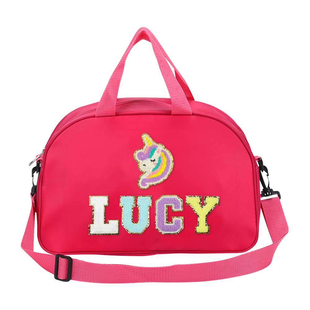 Personalized Chenille Letter Patch Gymnastic Dancing Bag