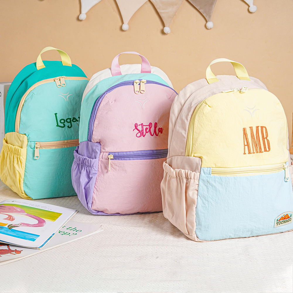 Personalized Embroidery Kids Colorful Ultralight Backpack
